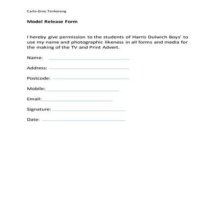 Music permission letter | DOCX