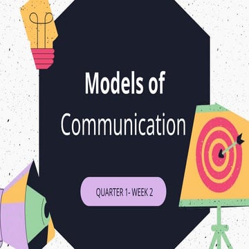 MODELS OF COMMUNICATION Q1 WEEK 2ORALCOM