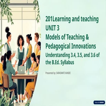 Comprehensive Guide to Teaching Models, Innovations, and Planning in ...