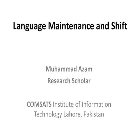 Models for bilingualism