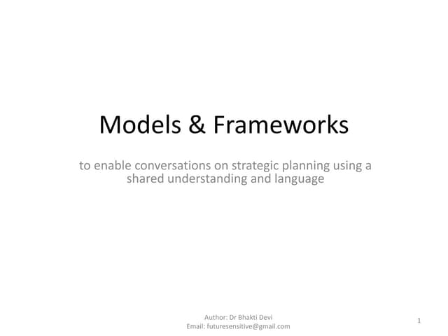 Models & frameworks