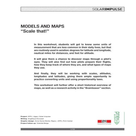 SOLAR IMPULSE - LAB WORK - MODELS (ENG)