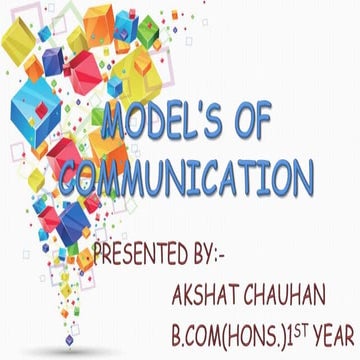 Model's of communication