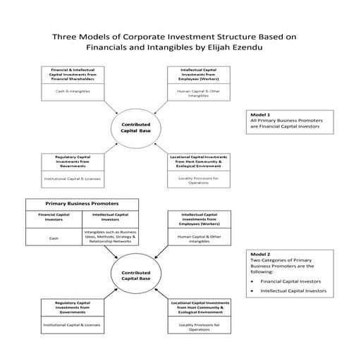 Three Models of Corporate Investment Structure Based on Financials and Intang...