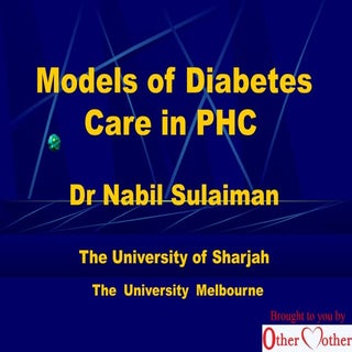 Models of diabetes