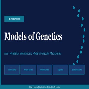 Comprehensive Guide to Genetics: From Mendelian Principles to Molecular ...