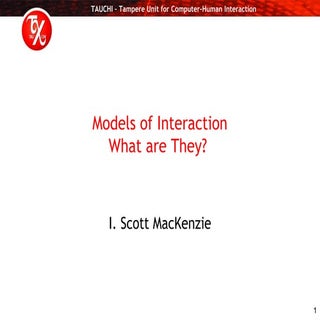 Models of Interaction