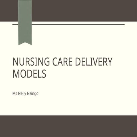 Models of Nursing Care Delivery.pptx | Parenting Babies and Toddlers ...