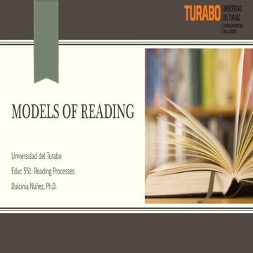 EDUC 551 Models of Reading