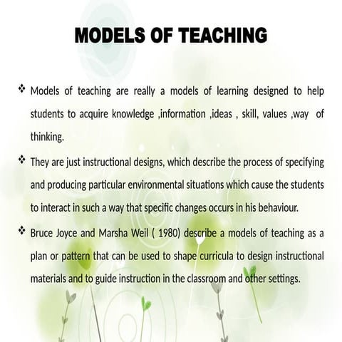 models of teaching...approaches..families of model's of teaching.pptx