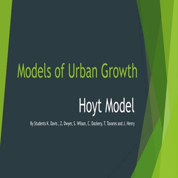 Models of Urban Growth