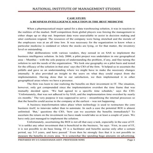 Model solution of case analysis full