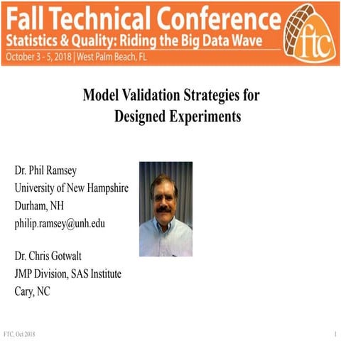 Model validation strategies ftc 2018