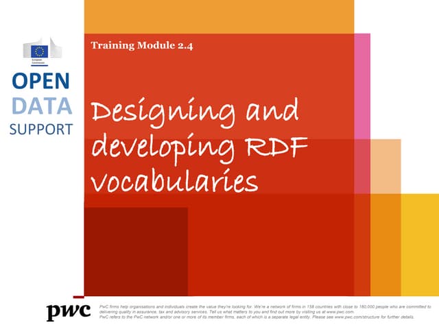 Designing and developing vocabularies in RDF