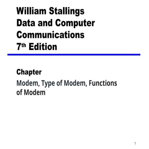 Data Communication & Transmission - Modem.ppt