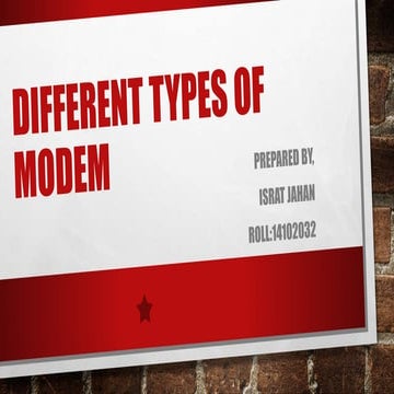 Different Types of Modem