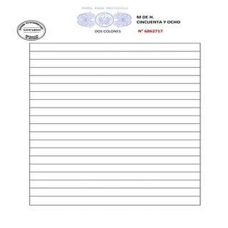 Modeo de hoja de protocolo