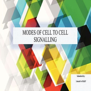 Mode of cell signaling Mechanism