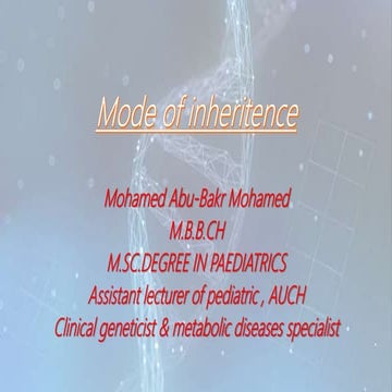 Mode of inheritence 2016