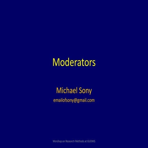Moderator sony