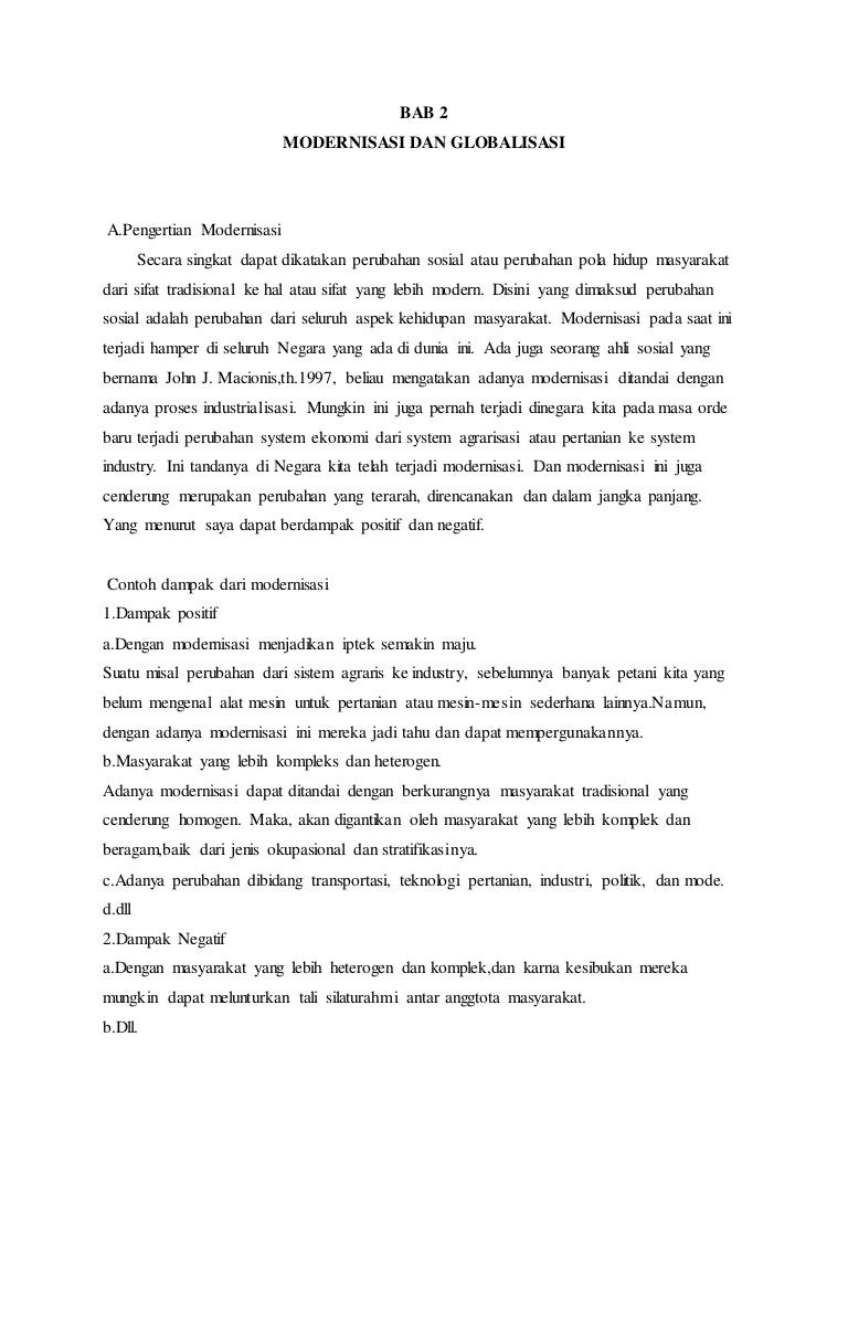 Moderenisasi dan globalitasi 2