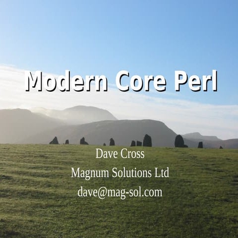Modern Core Perl