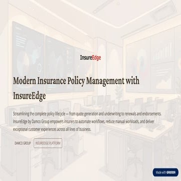Modern Insurance Policy Management System with InsureEdge: Streamlining ...