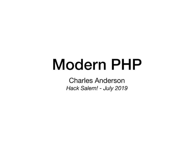 Modern php
