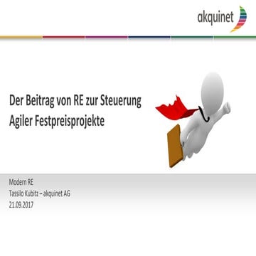 Der Beitrag von Requirements Engineering zur Steuerung Agiler Festpreisprojekte
