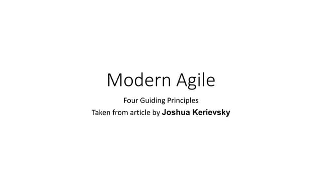 Modern agile presentation