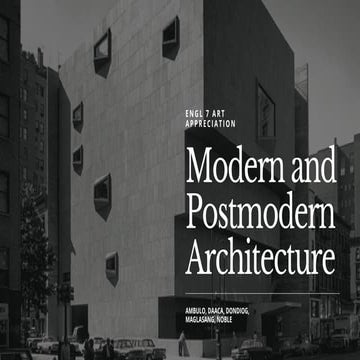 Modern and postmodern architecture | PDF