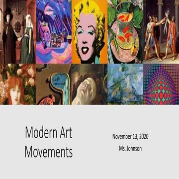 Modern art movements: Impressionism