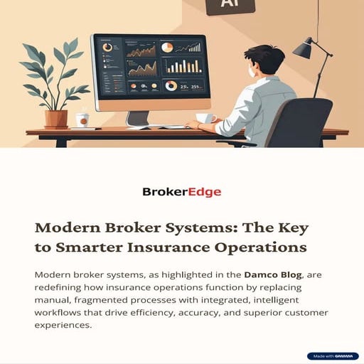 Modern Broker Systems: The Key to Smarter Insurance Operations | PDF