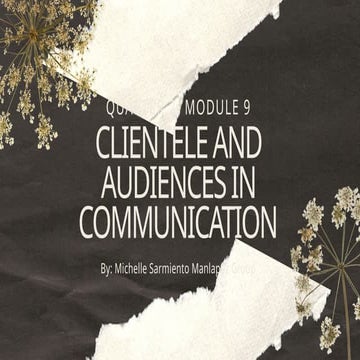 Clientele and Audiences in Communication