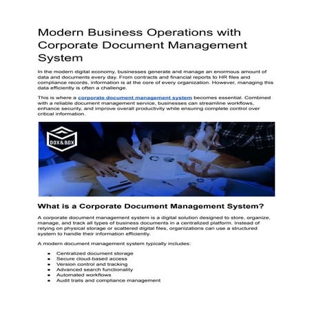 What is Document Management | PDF