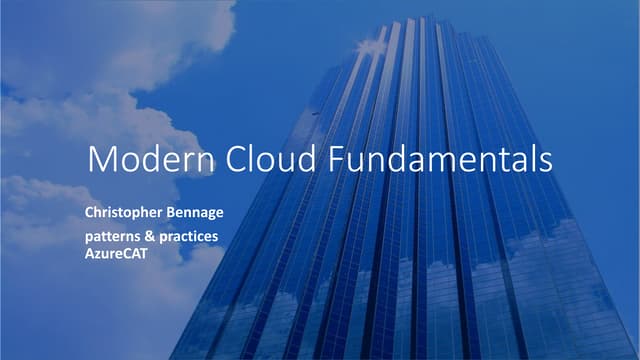 Modern Cloud Fundamentals: Misconceptions and Industry Trends