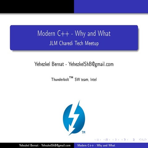 Modern C++ Why and What