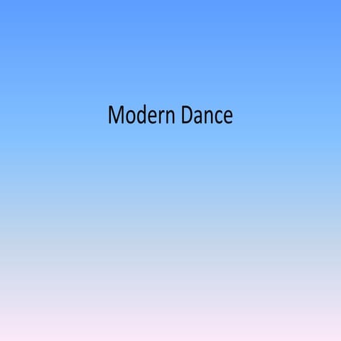 Modern dance
