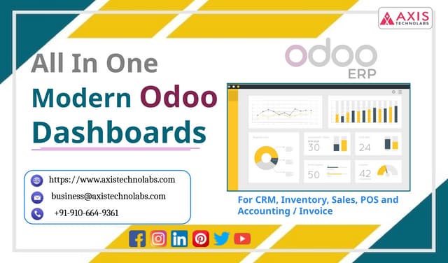 Dynamic Modern Odoo Dashboard - for CRM, Inventory, Sales and Accounting / In...