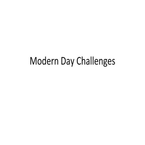 Modern daychallenges