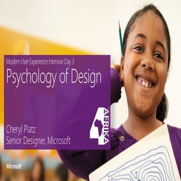Psychology of Design (UX Intensive for MySkills4Afrika)