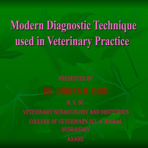 Modern Diagnostic Technique used in Veterinary Practice.ppt