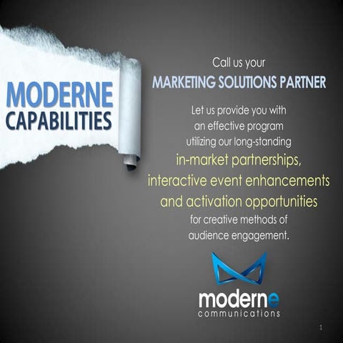 Moderne Communications Capabilities 2014