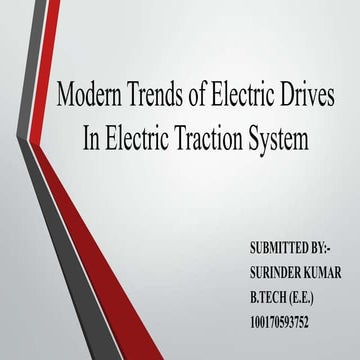 Modern electric trends in electric drives