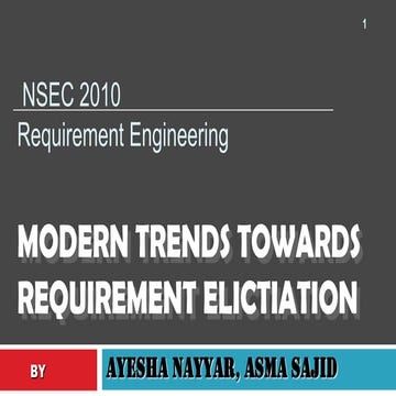 Modern elicitation trends  asma & ayesha paper presentation