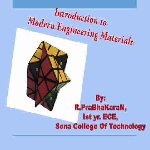 Modern engg. materials