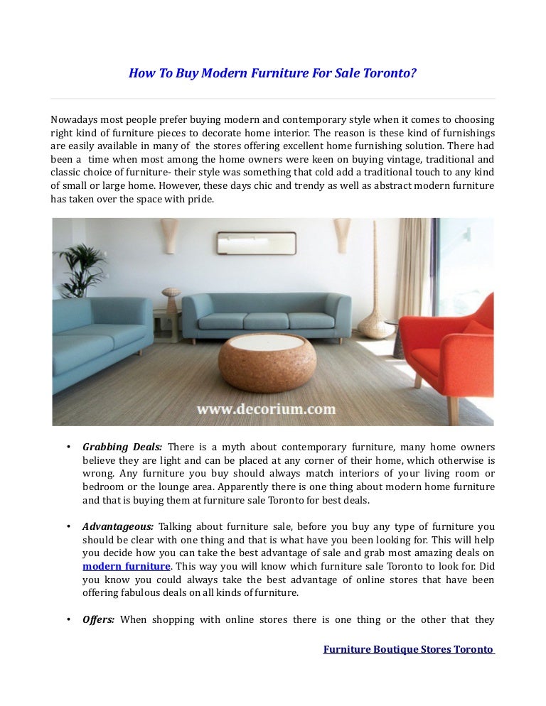 Modern Furniture Toronto