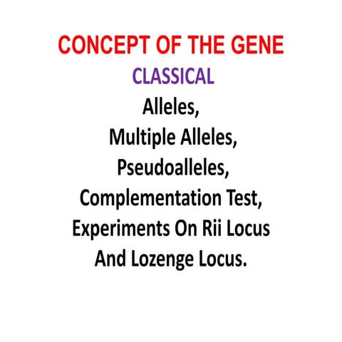 Modern gene concept