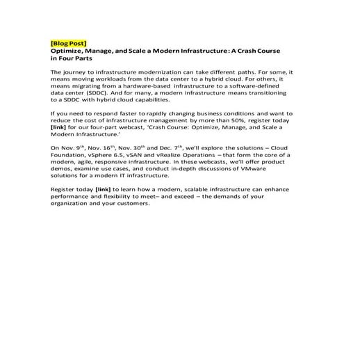 Modern infrastructure crash course blog post