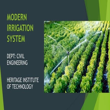Modern irrigation methods